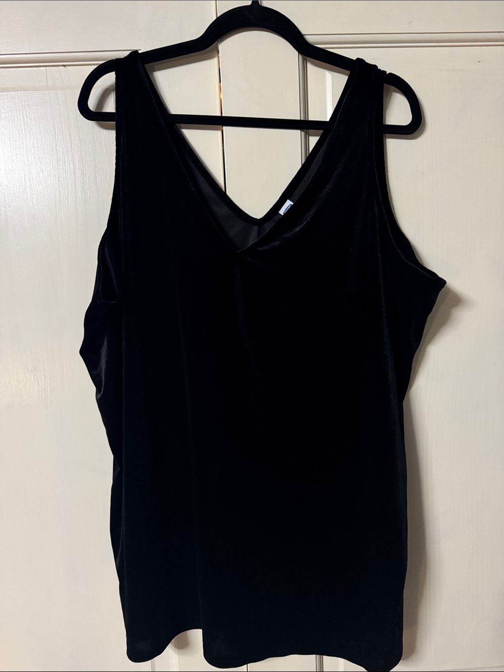 Old Navy Black Velvet V-Neck Tank